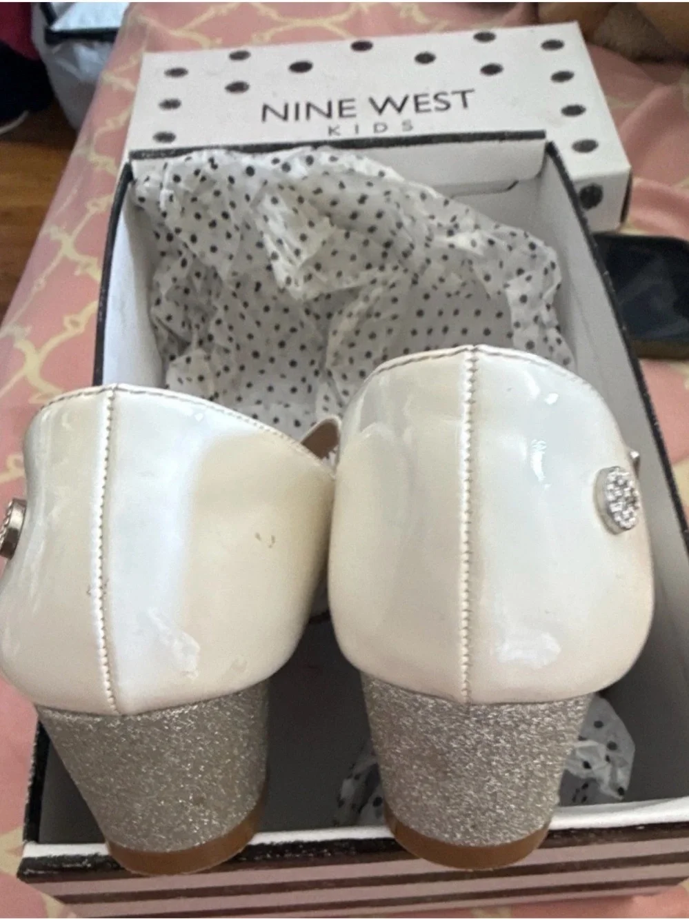 Nine West Cream Mary Jane Dress Shoes with Buckle